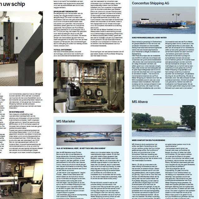 Pure Water Shipping in het nieuws