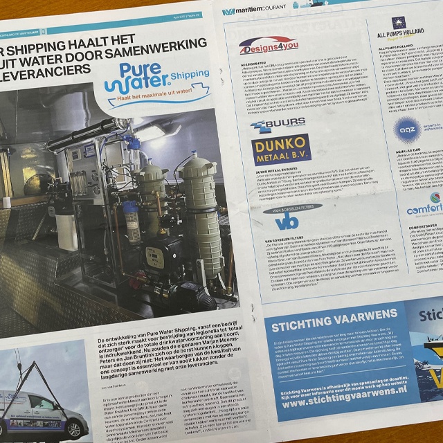 Pure Water Shipping staat voor samenwerking